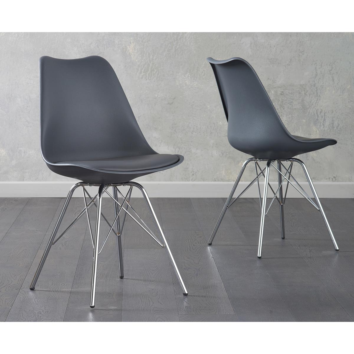 Oxford 120cm Solid Oak Dining Table with Celine Chrome Leg Chairs – image 7
