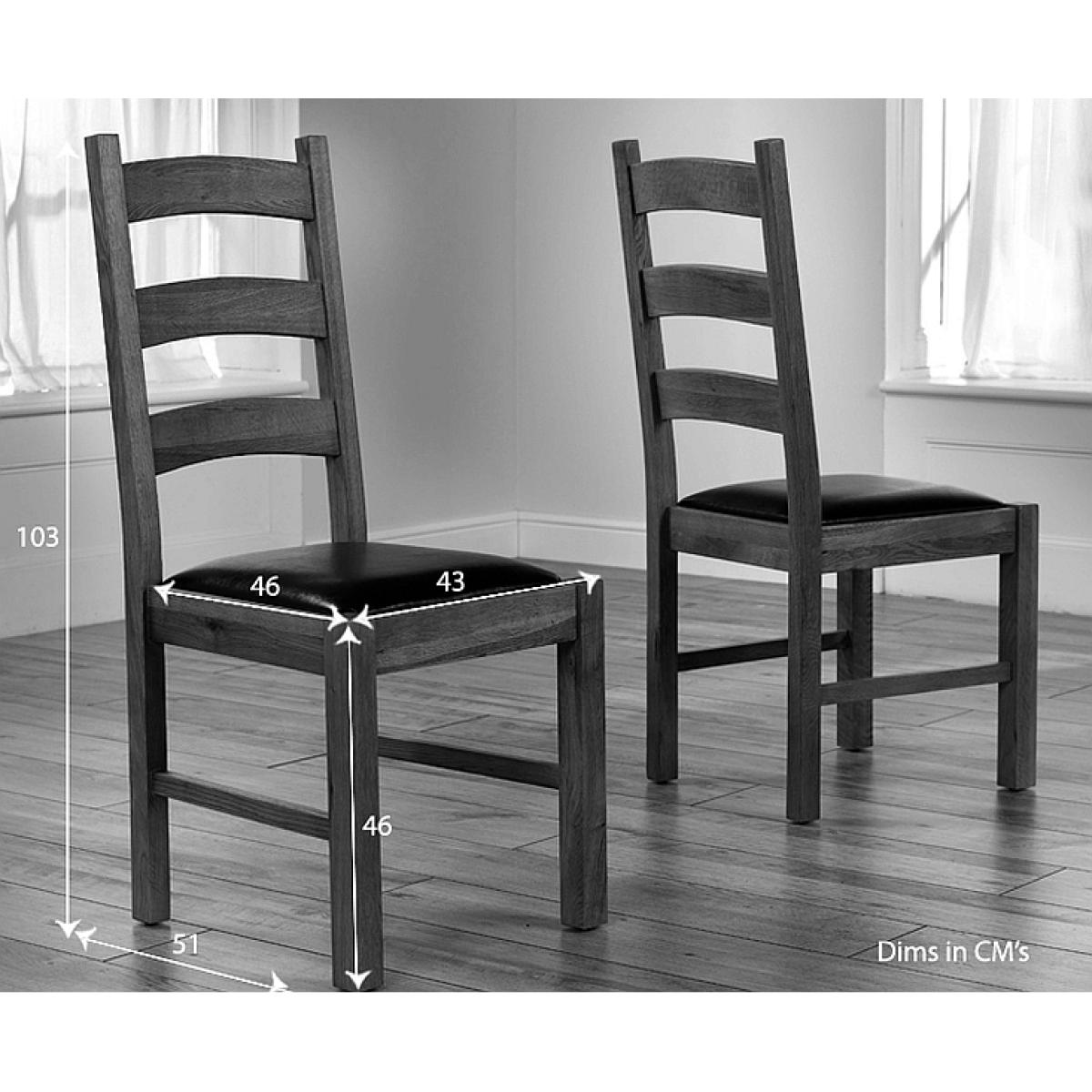 Bordeaux 160cm Solid Oak Extending Dining Table with Vermont Chairs - Grey, 4 Chairs – image 8