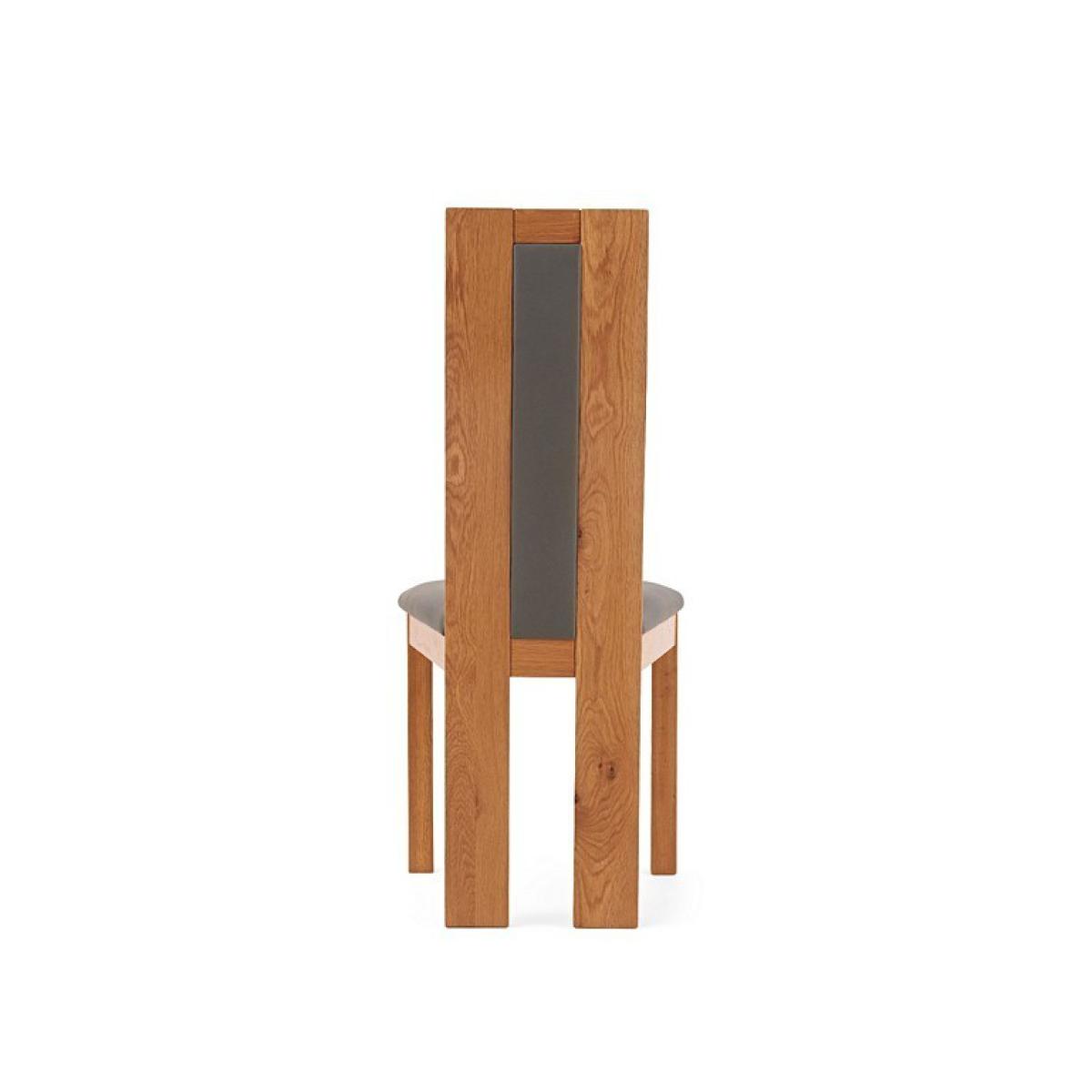Ex-display Set of TWO Toronto Solid Oak and Grey Dining Chairs – image 5