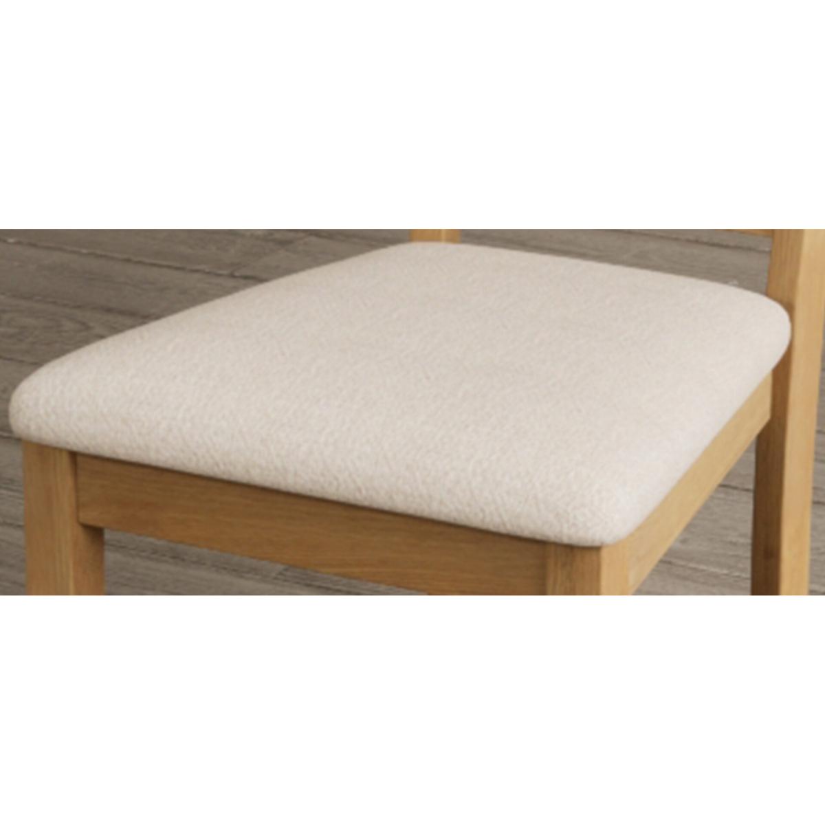 Hertford Solid Oak Dining Chairs with Linen Seat Pad – image 8