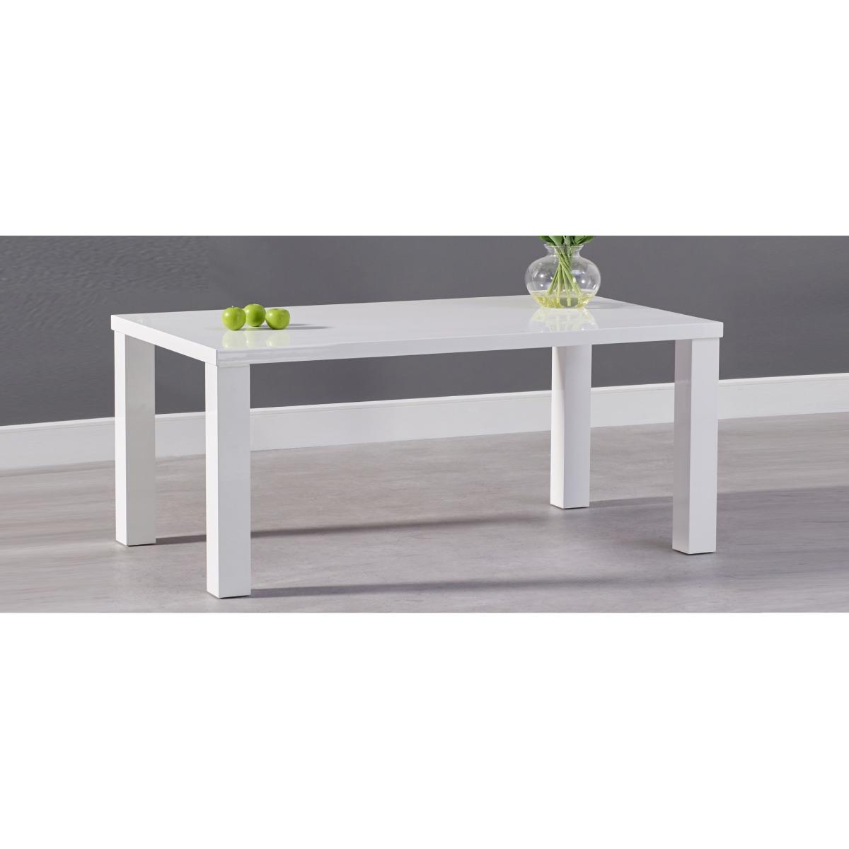 Atlanta 200cm White High Gloss Dining Table with Cavello Chairs and Atlanta Large Grey Bench – image 11