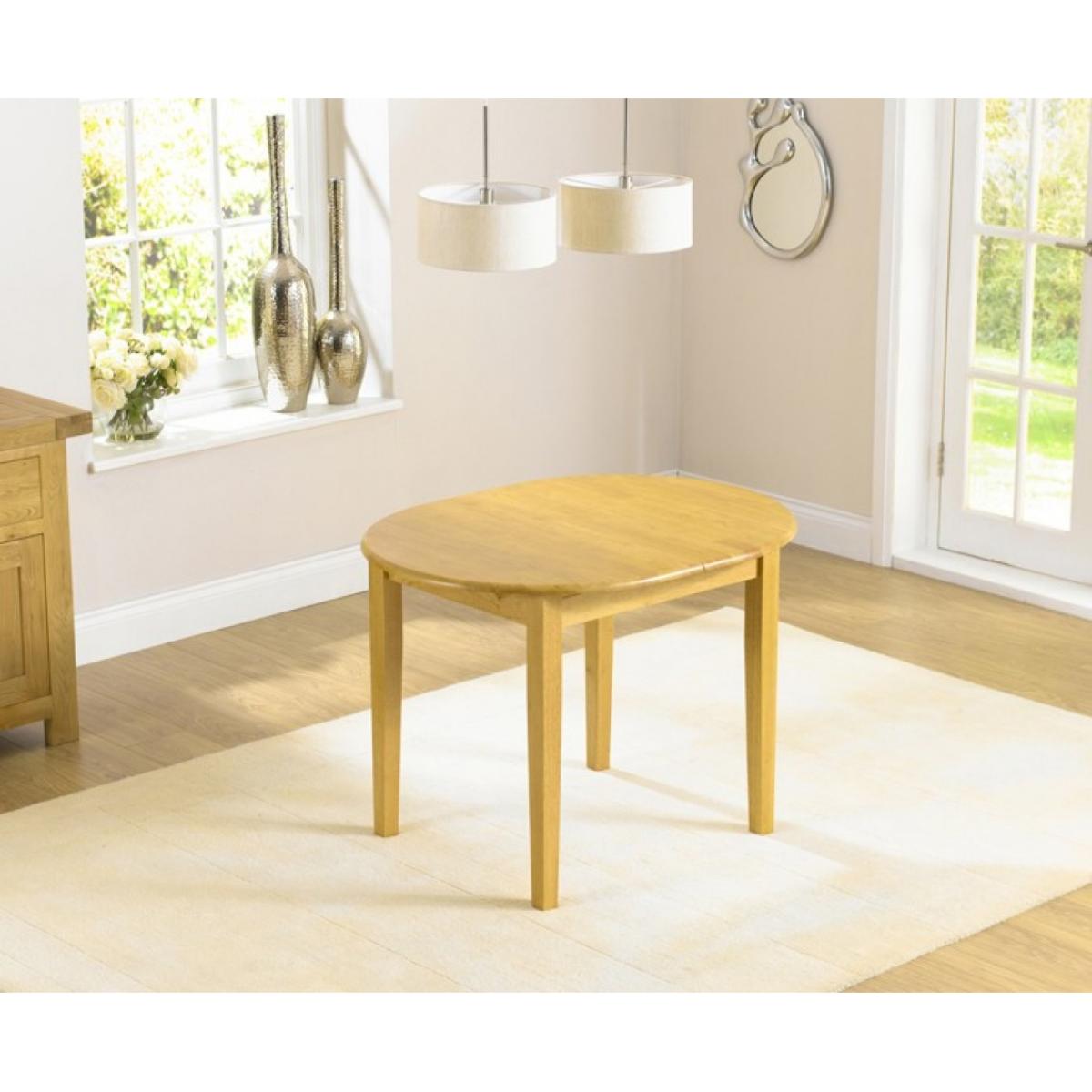 Amalfi Oak 107cm Extending Dining Table and Chairs - Brown, 2 Chairs – image 2