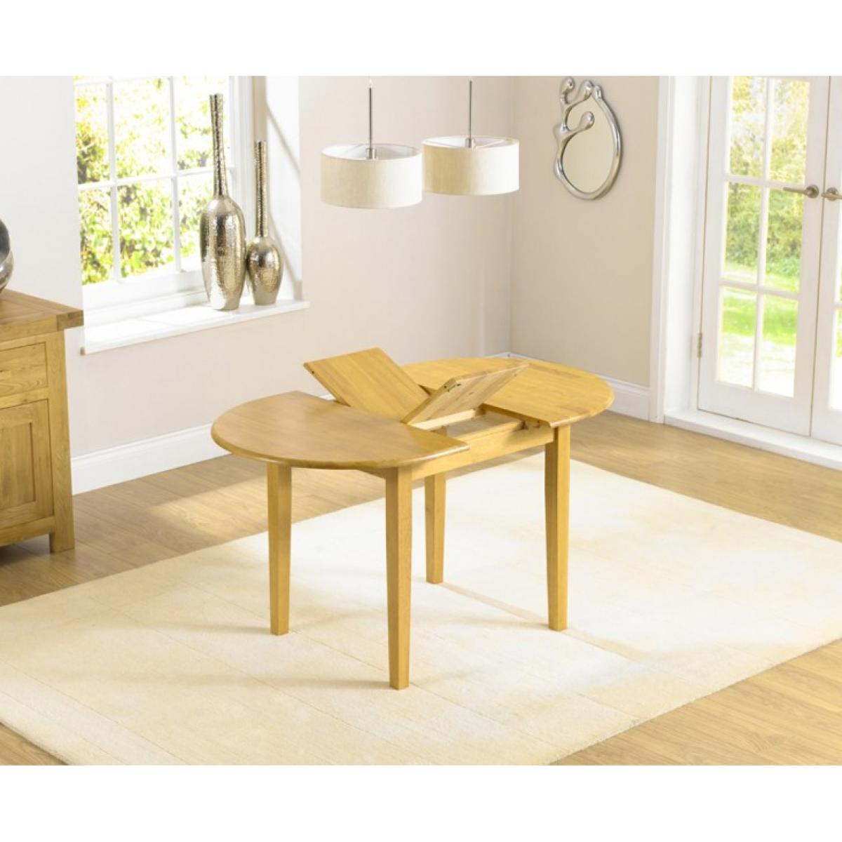 Amalfi Oak 107cm Extending Dining Table and Chairs - Brown, 2 Chairs – image 3
