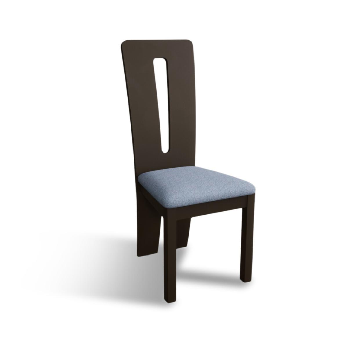 Lucca Brown Dining Chairs with Sky Blue Fabric Seat Pad – image 6
