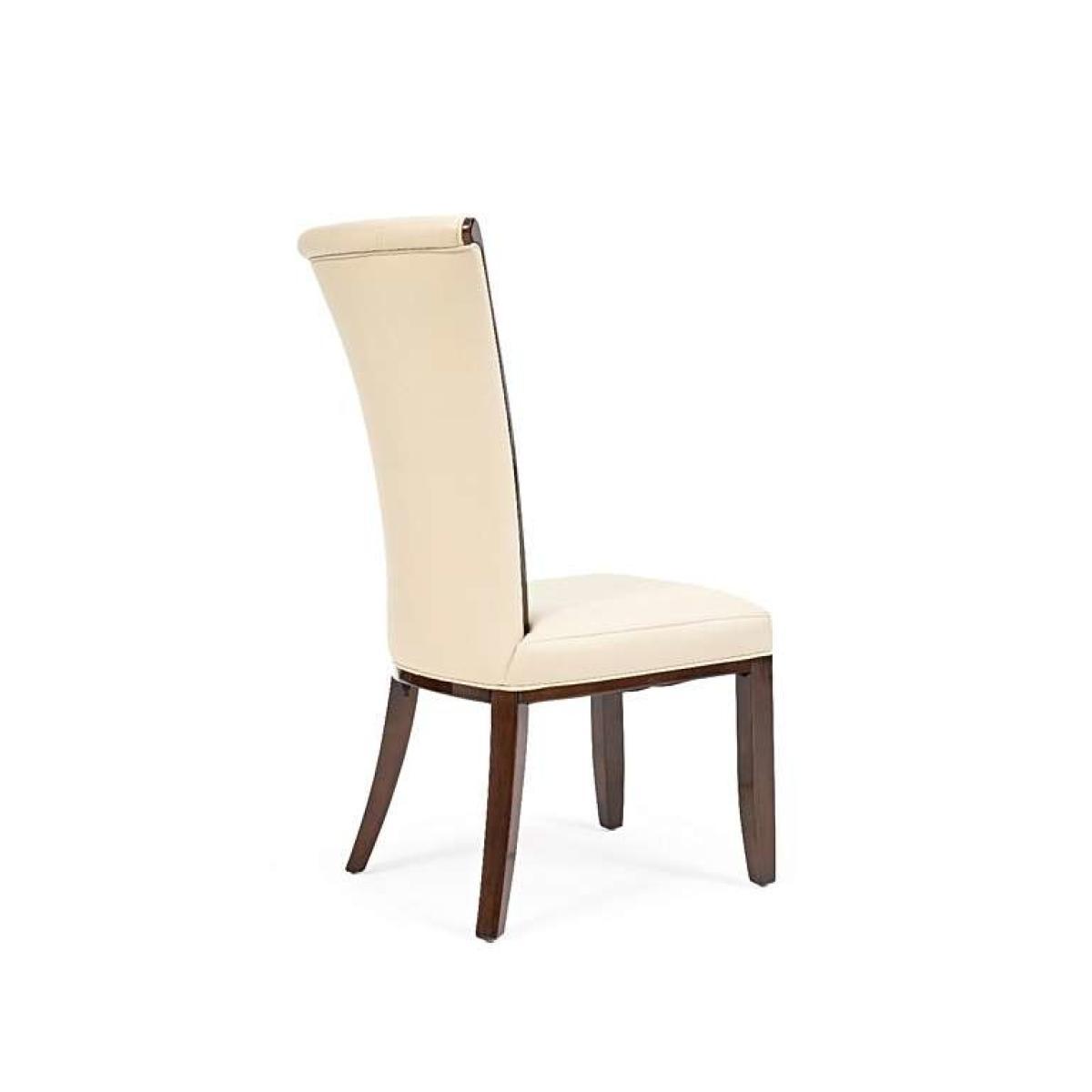 Ex-display Set of 2 Alpine Cream Leather Dining Chairs – image 4