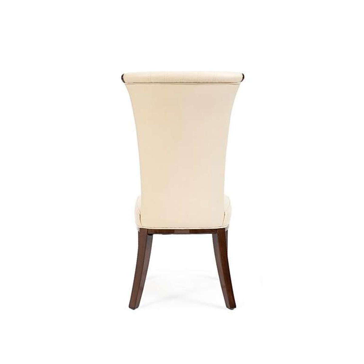 Ex-display Set of 2 Alpine Cream Leather Dining Chairs – image 5