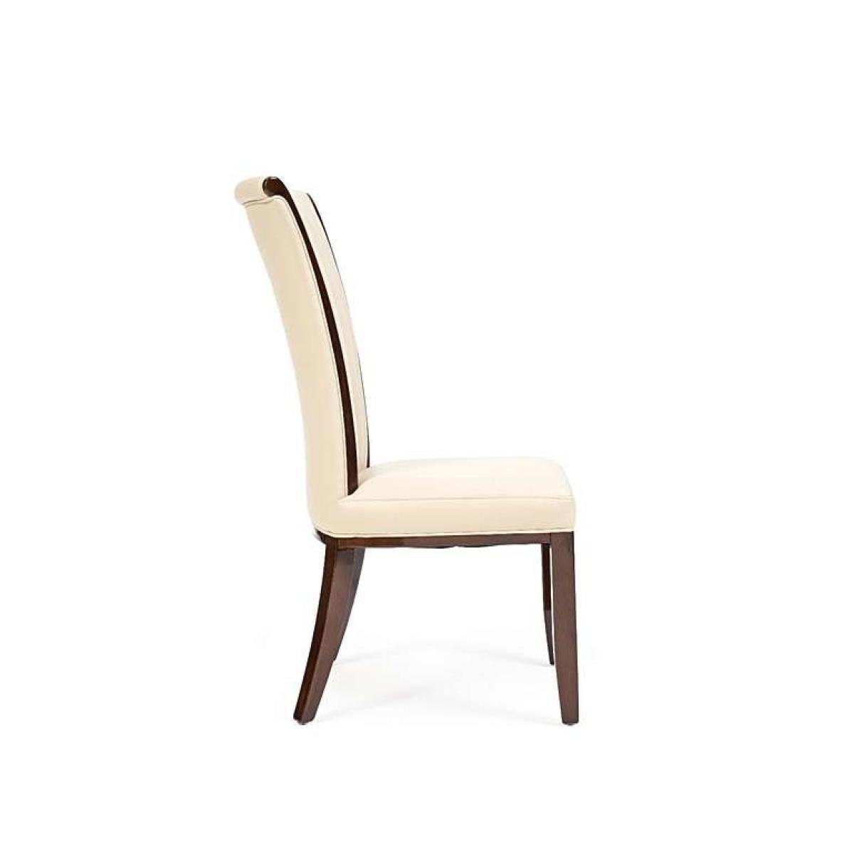 Ex-display Set of 2 Alpine Cream Leather Dining Chairs – image 6