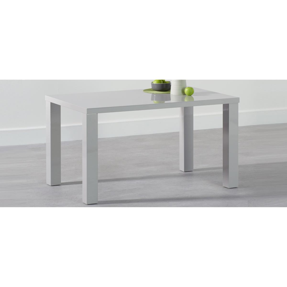 Atlanta 160cm Light Grey High Gloss Dining Table with Malaga Chairs and Atlanta Grey Bench – image 12