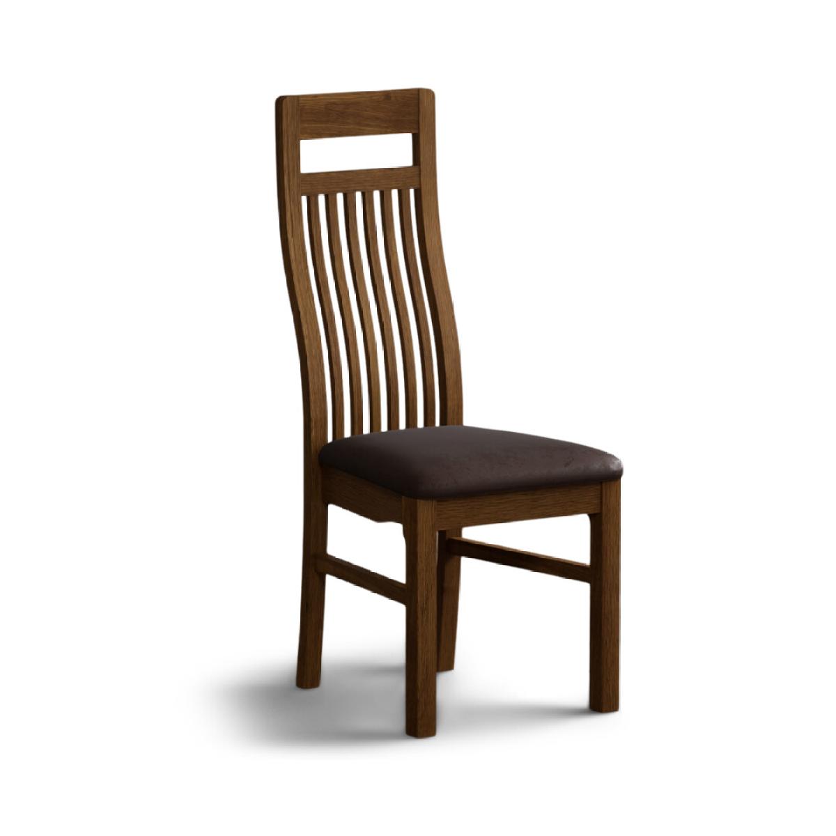 Monroe Rustic Oak Dining Chairs with Chocolate Brown Fabric Seat Pad – image 5
