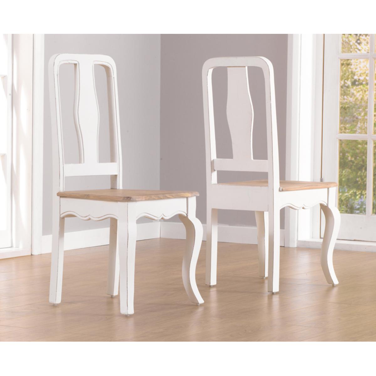 Parisian 175cm Shabby Chic Dining Table with Chairs and Benches - White, 2 Chairs – image 6