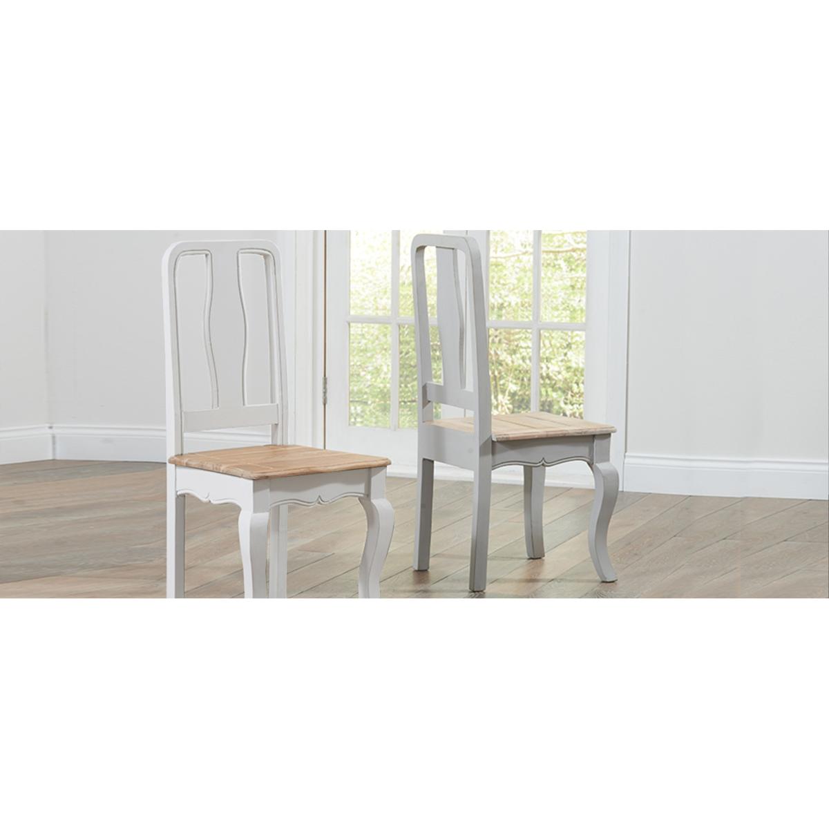 Parisian 175cm Shabby Chic Dining Table with Chairs and Benches - White, 2 Chairs – image 10