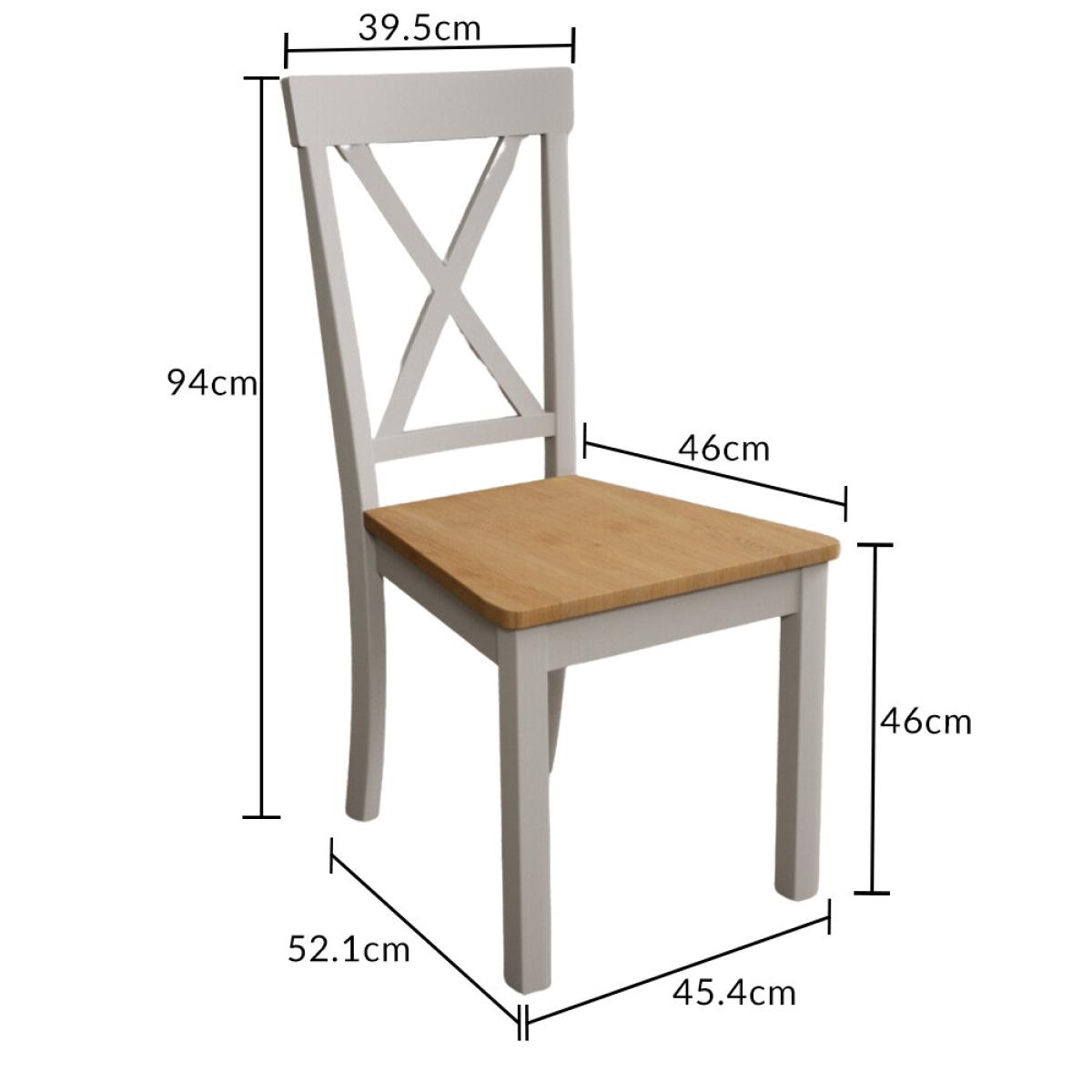 Hertford Soft White Dining Chairs with Oak Seat Pad – image 11