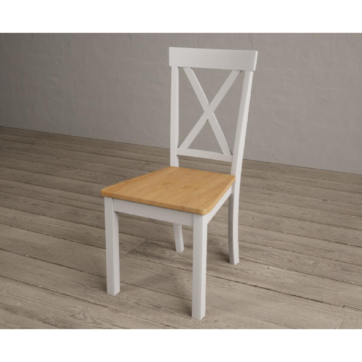 Hertford Soft White Dining Chairs with Oak Seat Pad – image 4