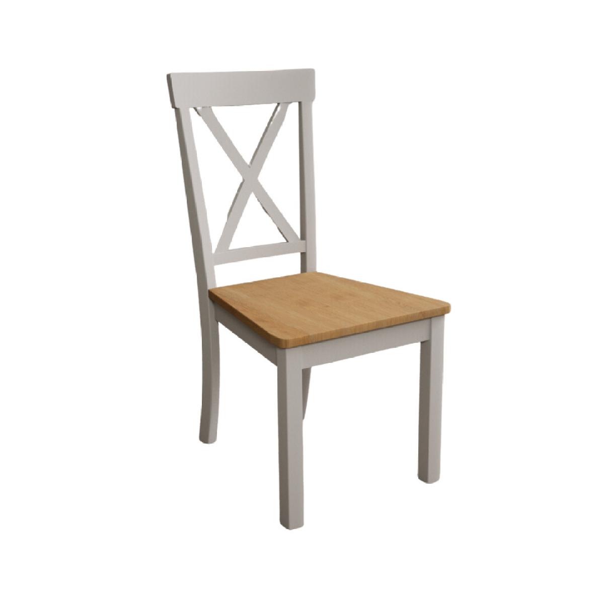 Hertford Soft White Dining Chairs with Oak Seat Pad – image 6