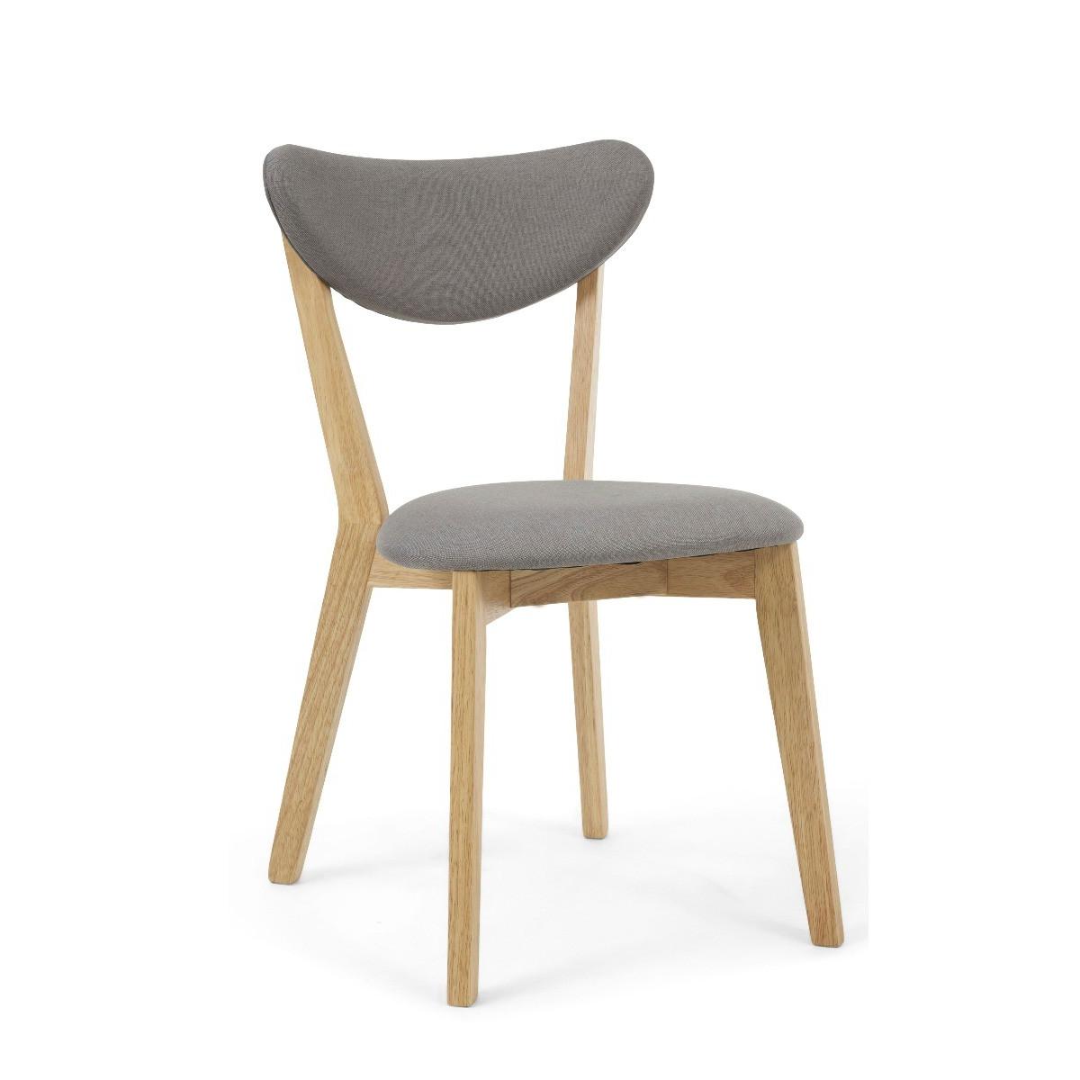 Sacha Grey and Oak Dining Chairs - Oak and Grey – image 3
