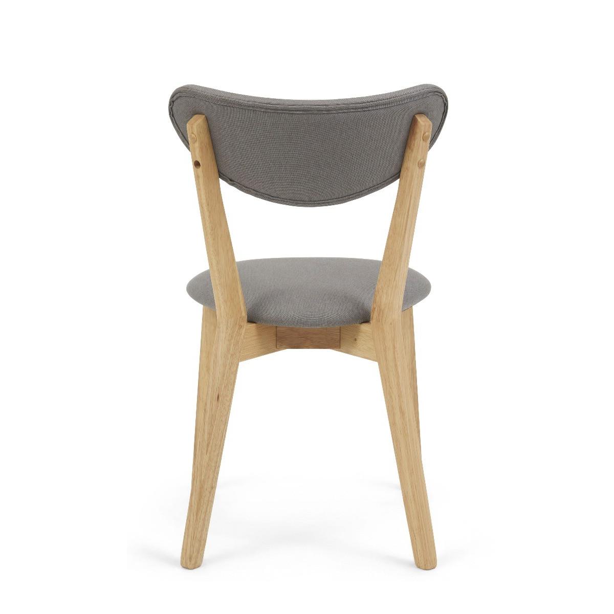 Sacha Grey and Oak Dining Chairs - Oak and Grey – image 5