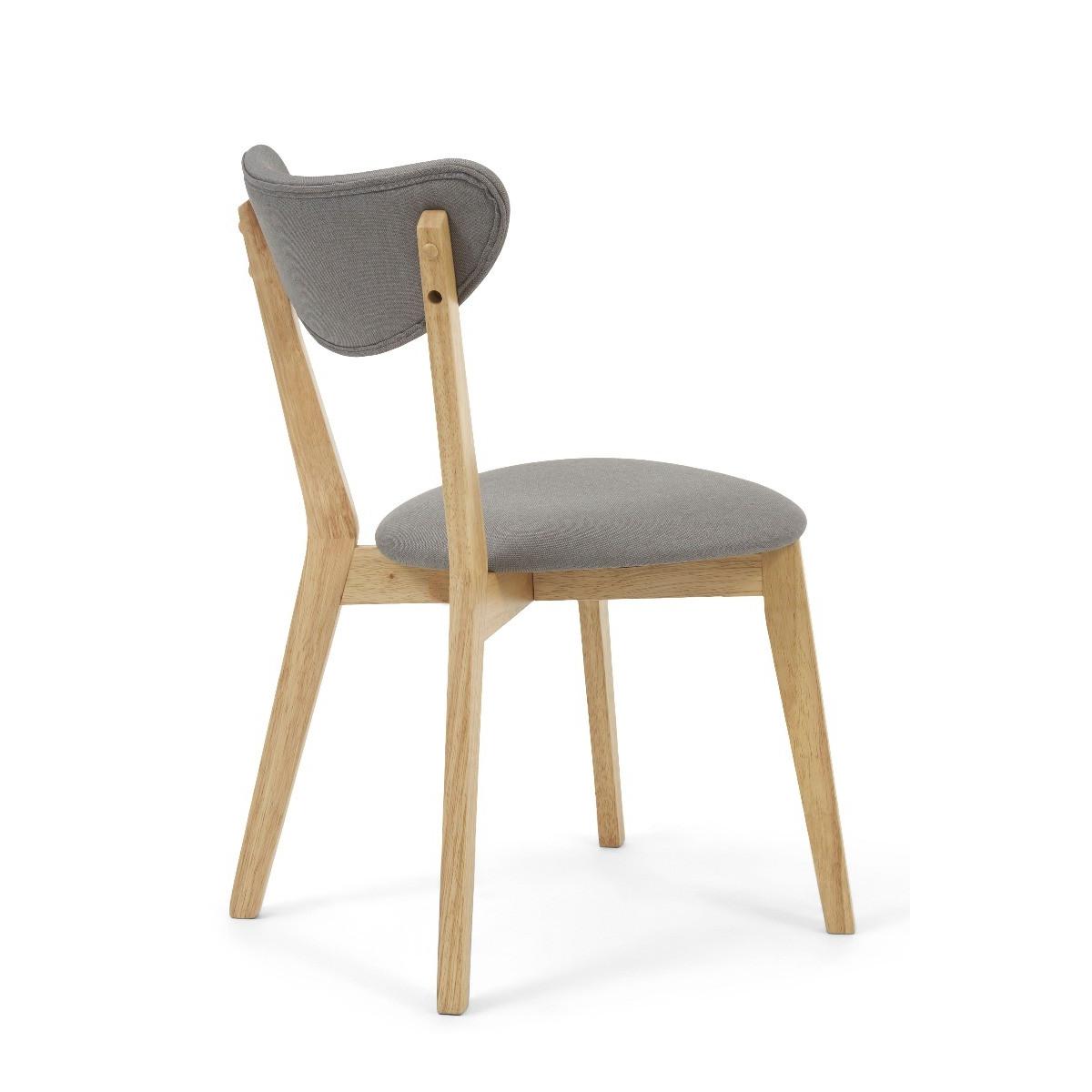 Sacha Grey and Oak Dining Chairs - Oak and Grey – image 7