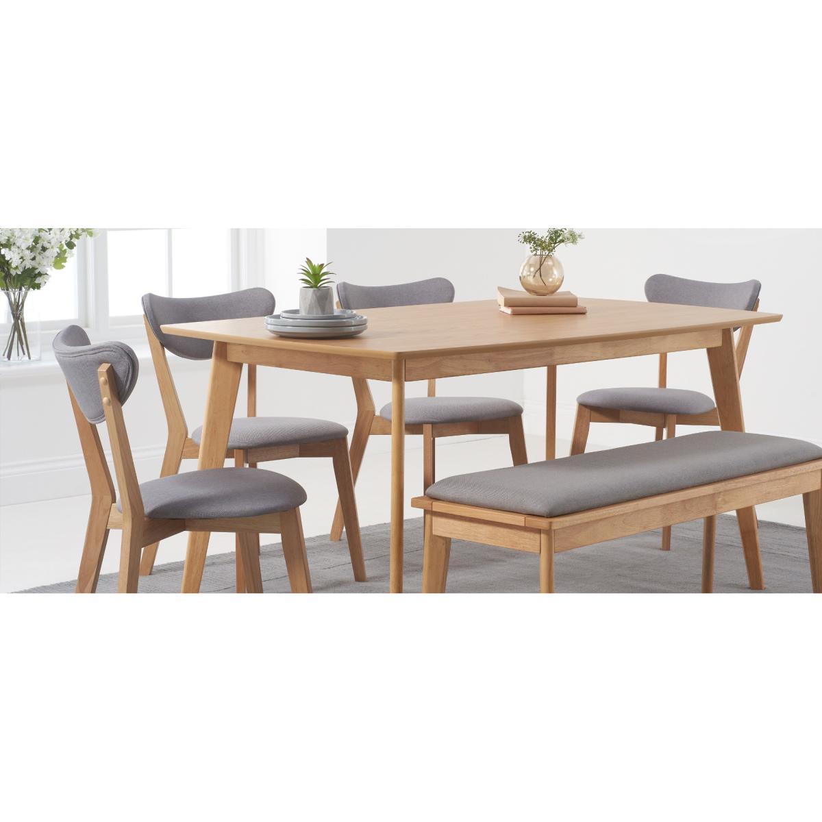 Sacha Grey and Oak Dining Chairs - Oak and Grey – image 8