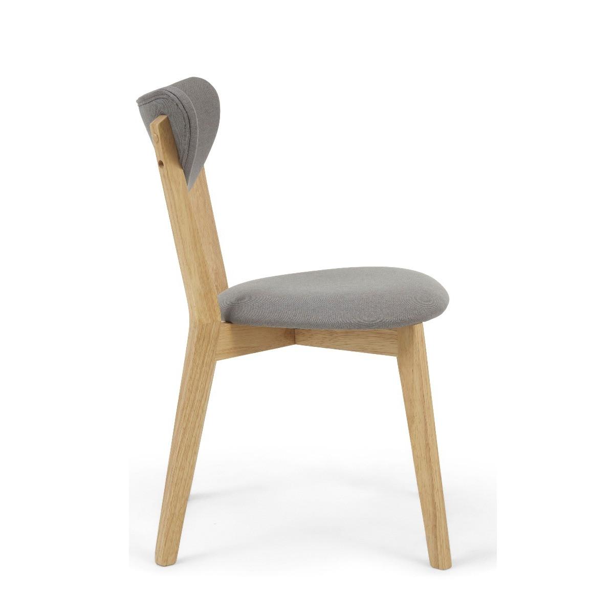Sacha Grey and Oak Dining Chairs - Oak and Grey – image 9