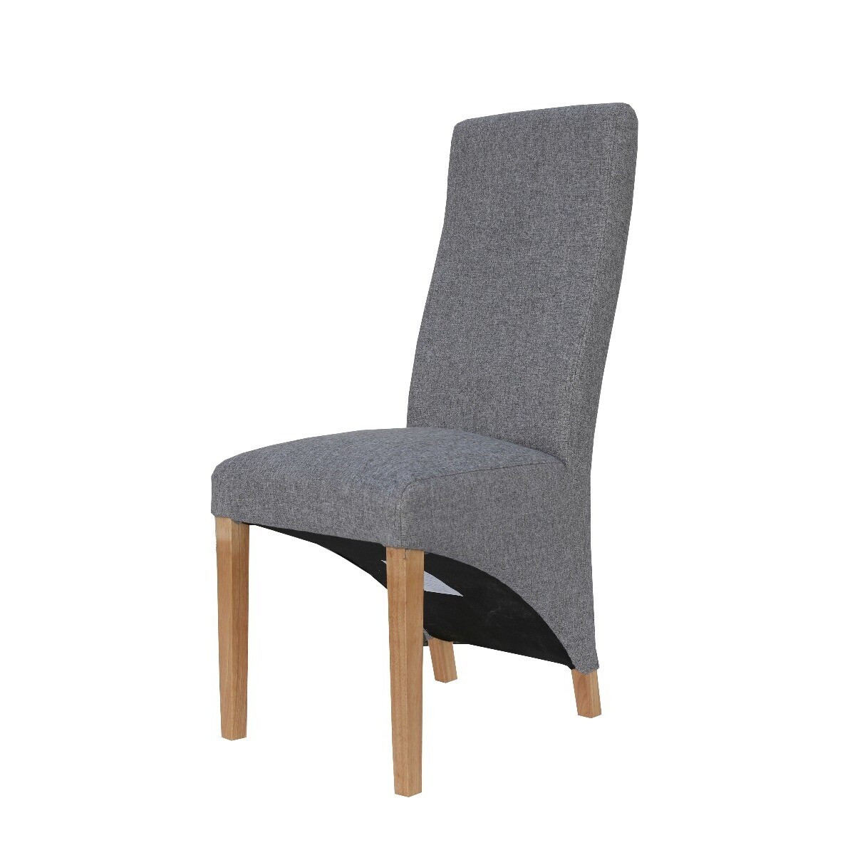 Frankie Light Grey Wave Back Chairs - Light Grey, 2 Chairs – image 3