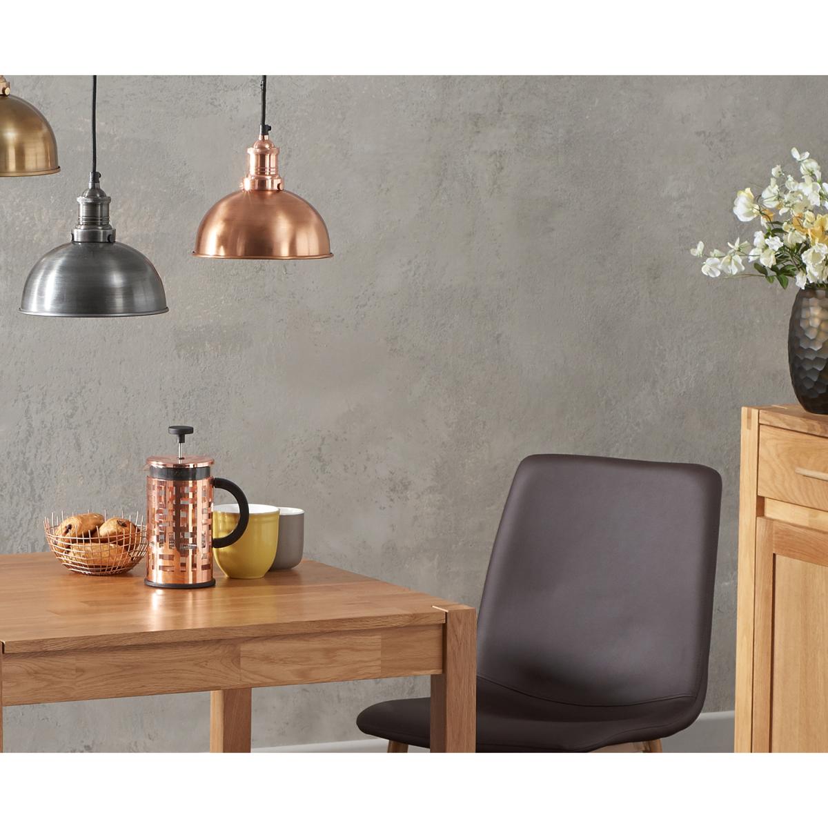 Oxford 80cm Solid Oak Dining Table with Helsinki Faux Leather Chairs – image 2