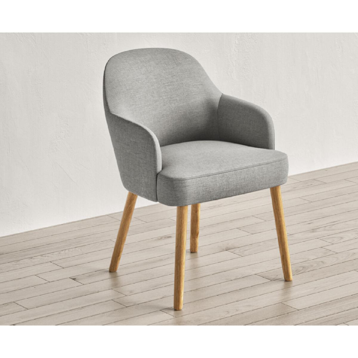 Oliver Light Grey Fabric Dining Chairs – image 2