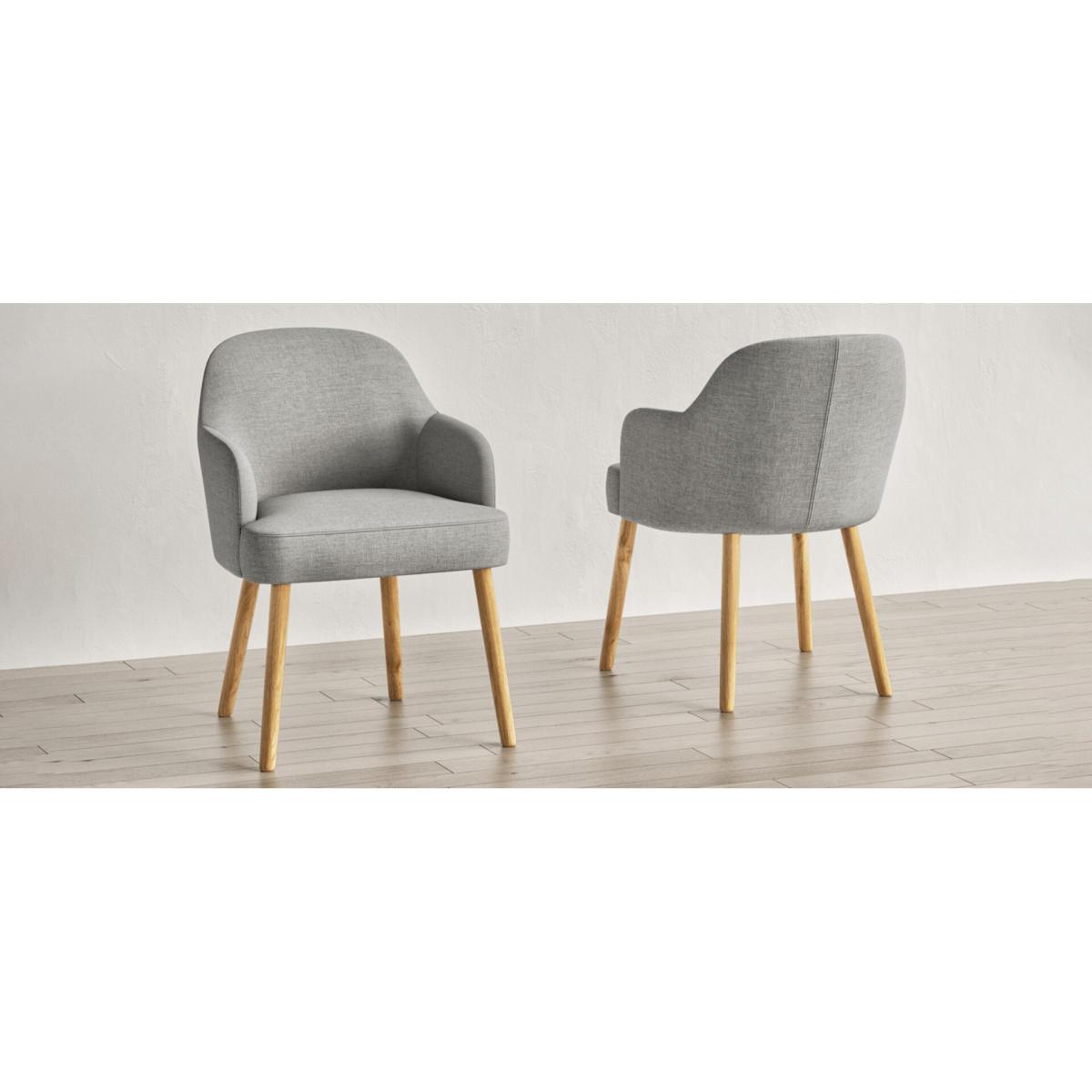 Oliver Light Grey Fabric Dining Chairs – image 6