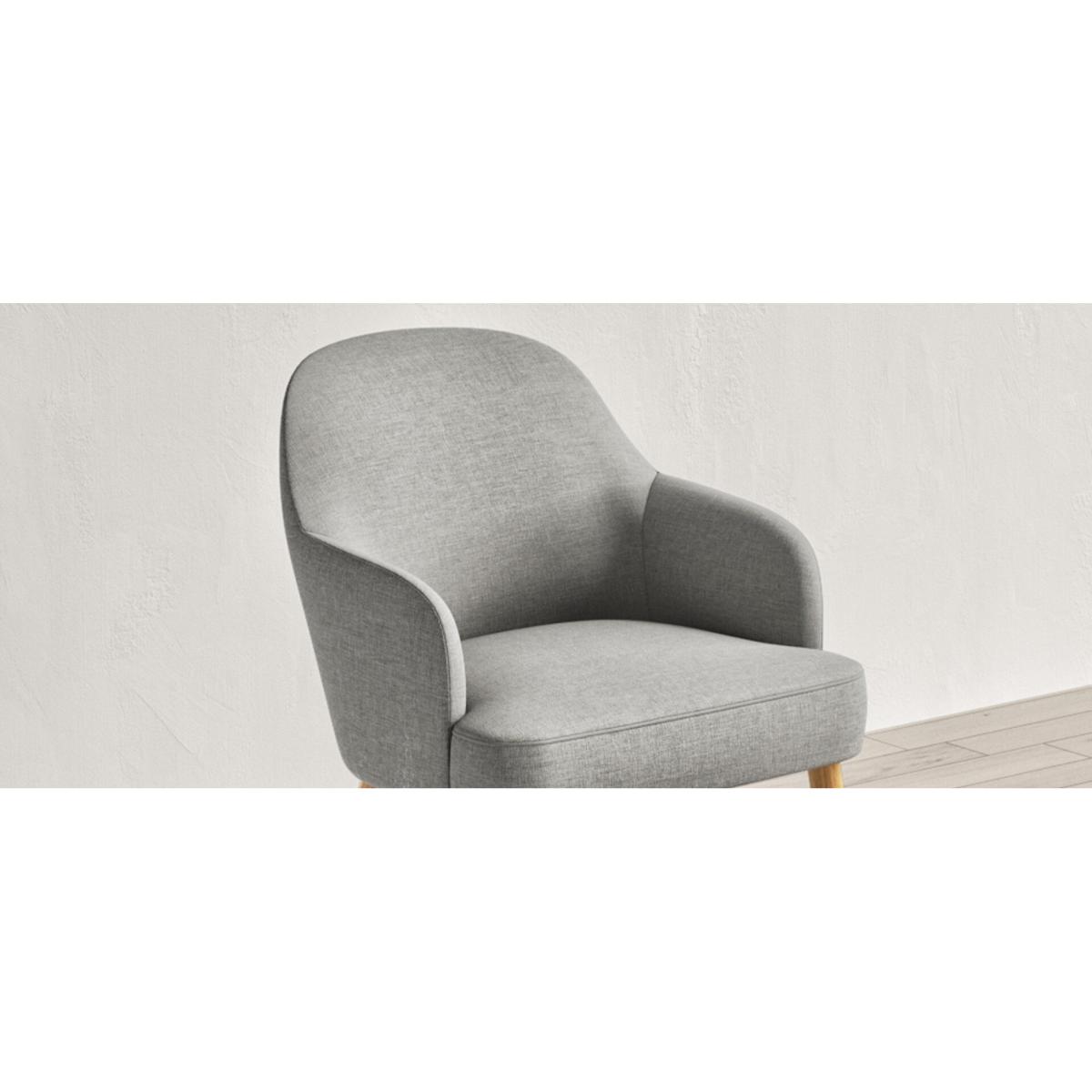 Oliver Light Grey Fabric Dining Chairs – image 7