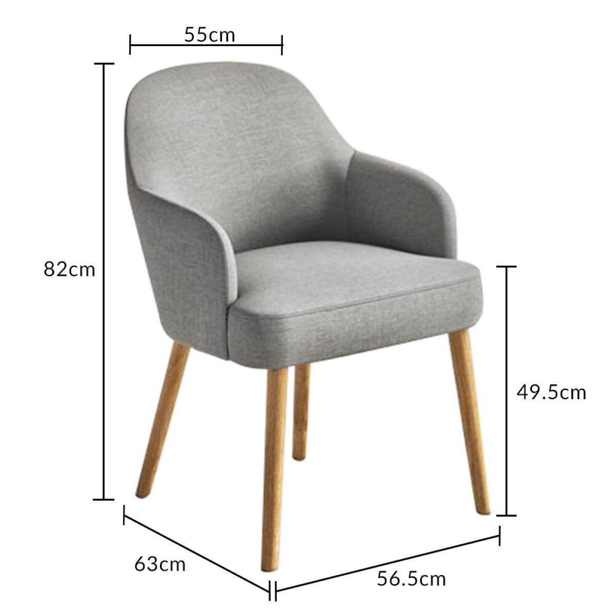 Oliver Light Grey Fabric Dining Chairs – image 10