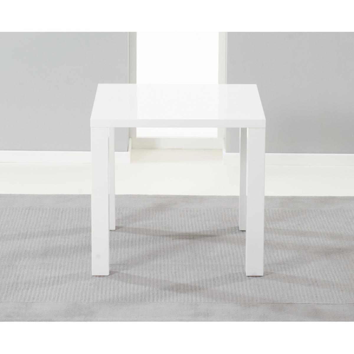 Atlanta 80cm White High Gloss Dining Table with Malaga Chairs – image 4