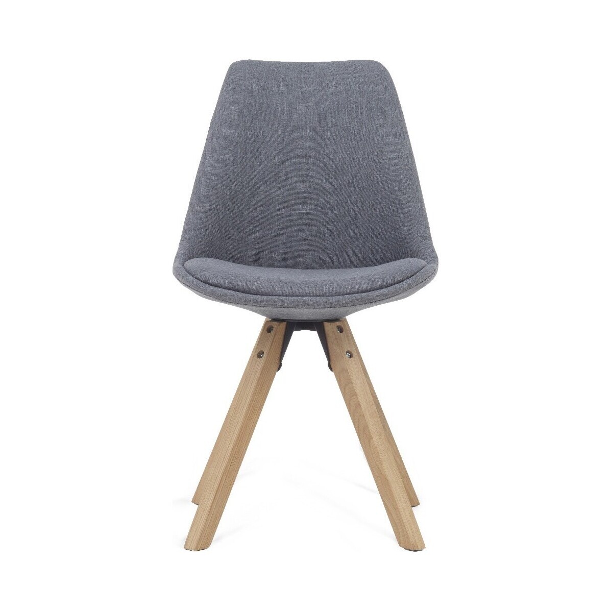 Oscar Dark Grey Fabric Square Leg Dining Chairs – image 2