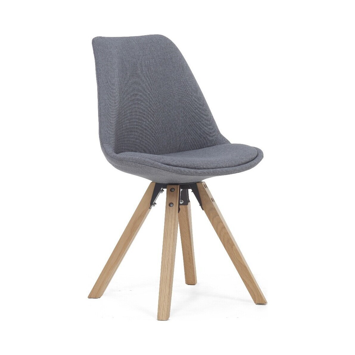 Oscar Dark Grey Fabric Square Leg Dining Chairs – image 1