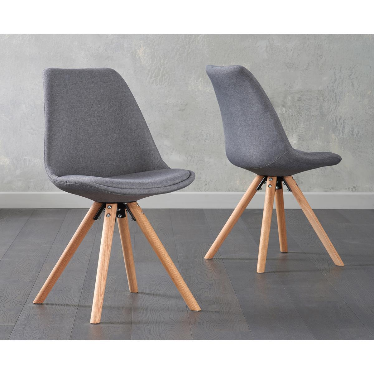 Nordic 120cm Round Oak Dining Table with Oscar Fabric Round Leg Chairs – image 7