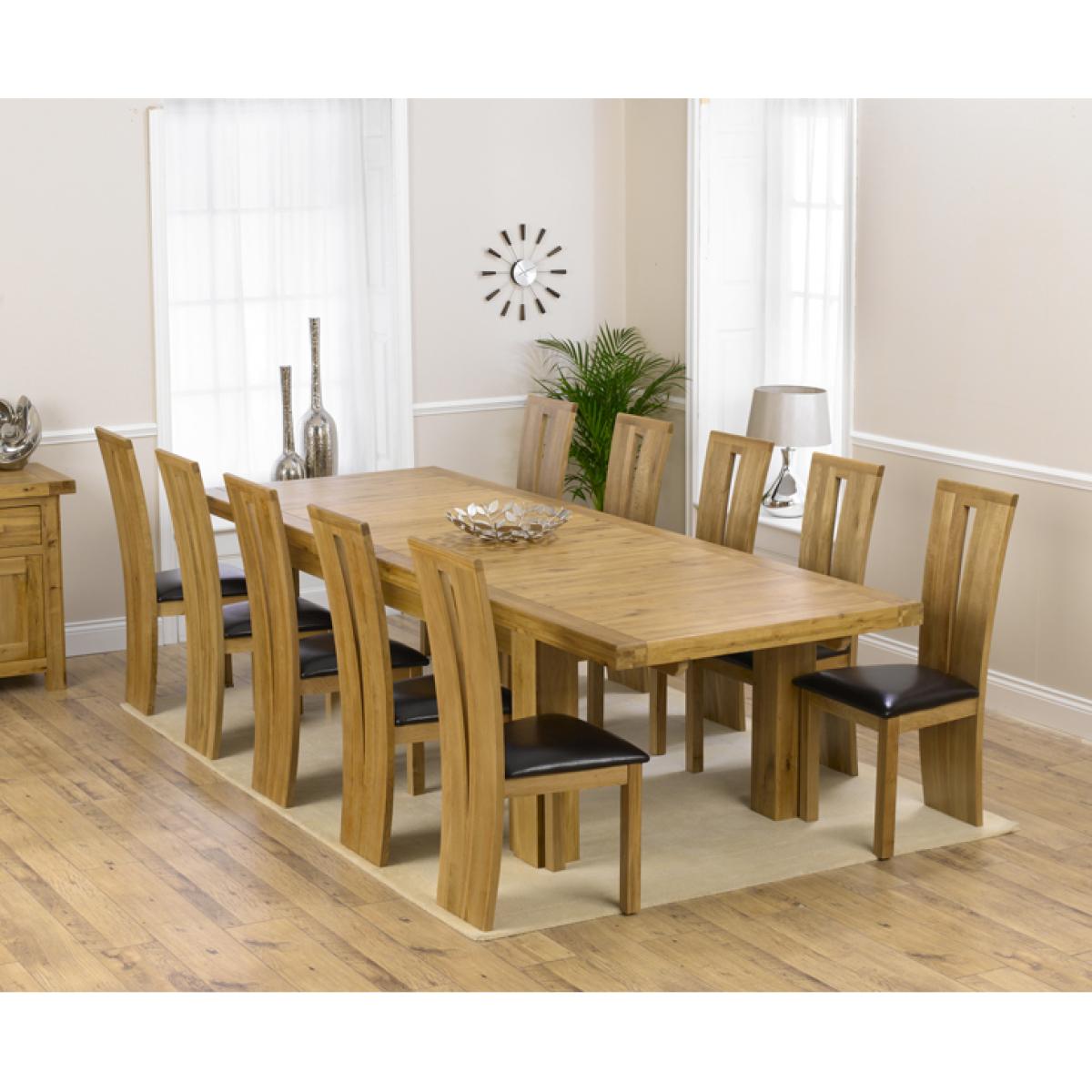 Loire 230cm Solid Oak Extending Dining Table with Montreal Chairs – image 2