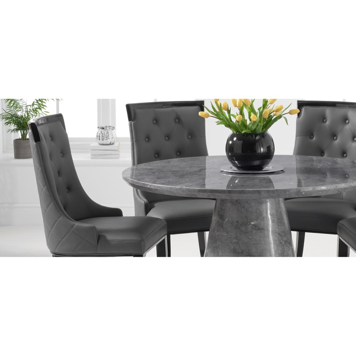 Angelica Grey Faux Leather Dining Chairs – image 12