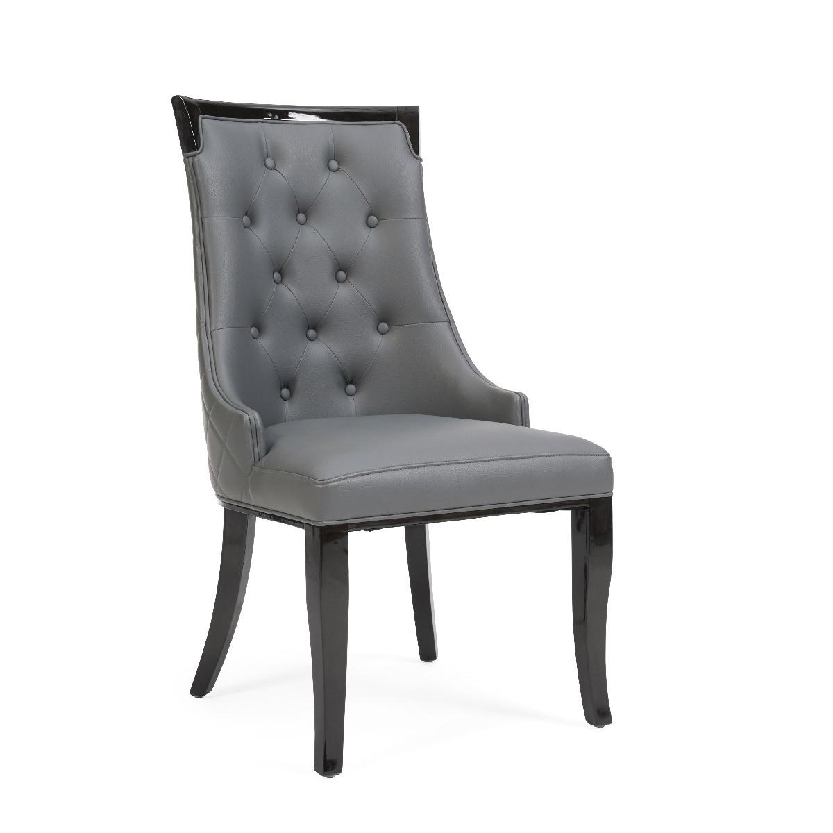 Angelica Grey Faux Leather Dining Chairs – image 3
