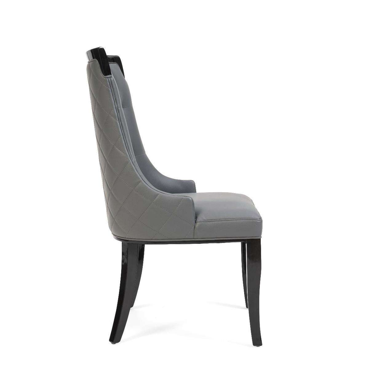 Angelica Grey Faux Leather Dining Chairs – image 4