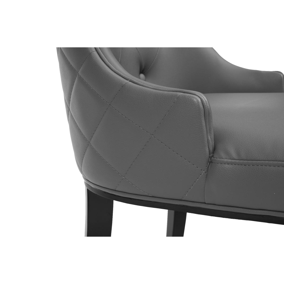 Angelica Grey Faux Leather Dining Chairs – image 8