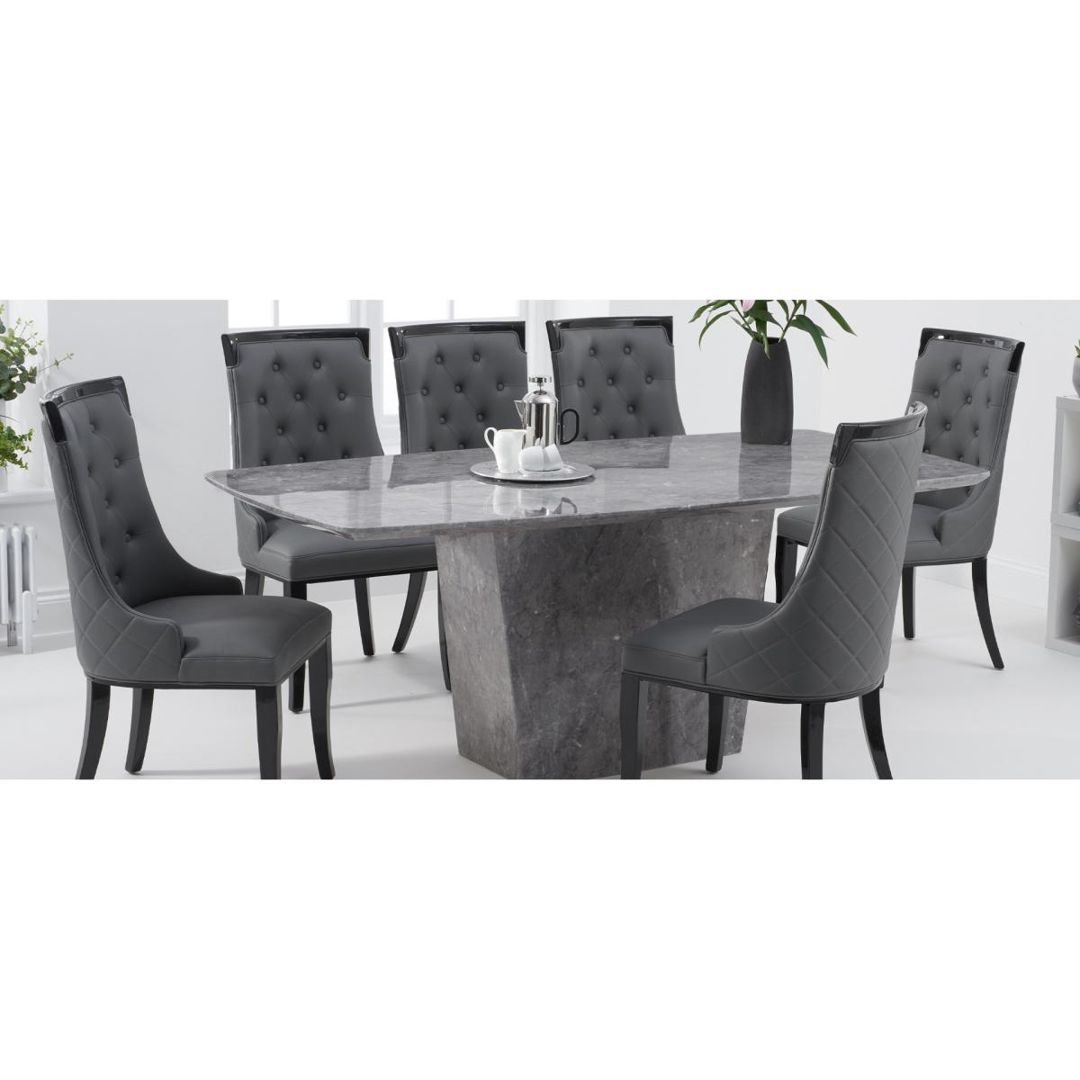 Angelica Grey Faux Leather Dining Chairs – image 10