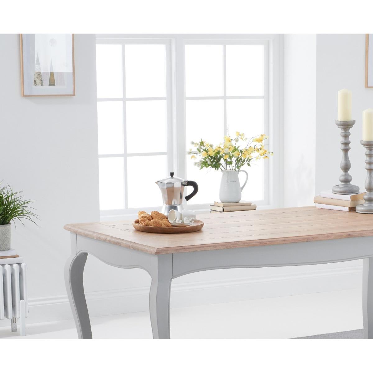 Parisian 175cm Grey Shabby Chic Dining Table with Benches – image 5