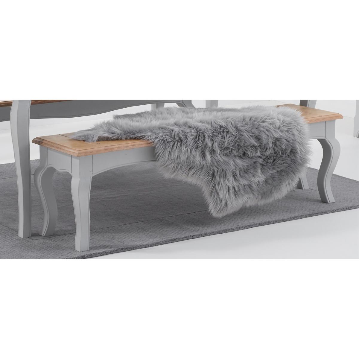 Parisian 175cm Grey Shabby Chic Dining Table with Benches – image 6