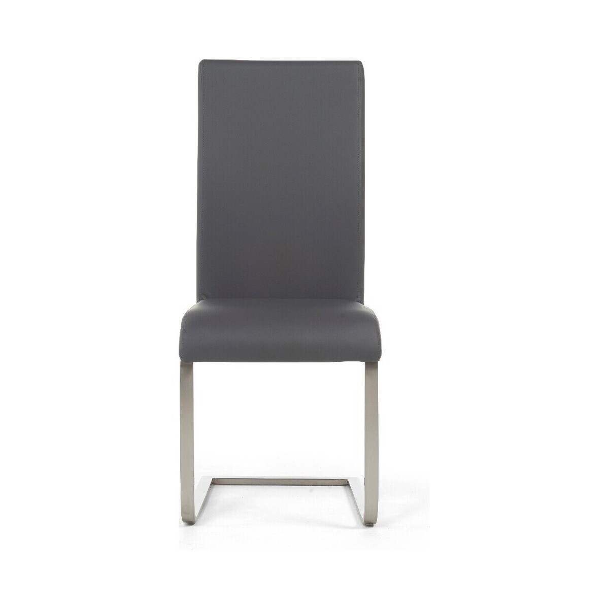 Malaga Grey Faux Leather Dining Chairs – image 2