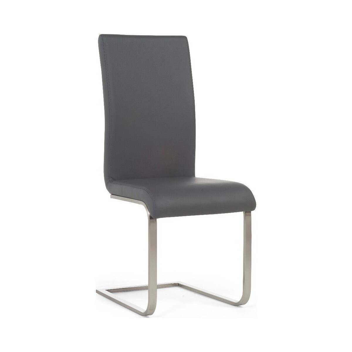 Malaga Grey Faux Leather Dining Chairs – image 1