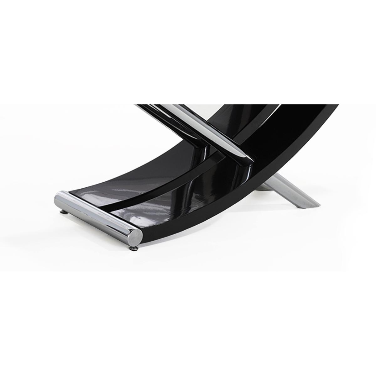 Hilton 210cm Extending Black Glass Dining Table with Malaga Chairs – image 13