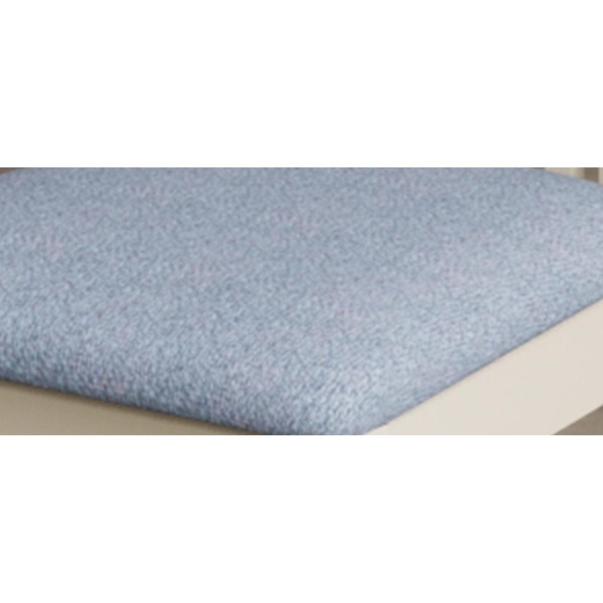 Monroe Cream Painted Dining Chairs with Sky Blue Fabric Seat Pad – image 7