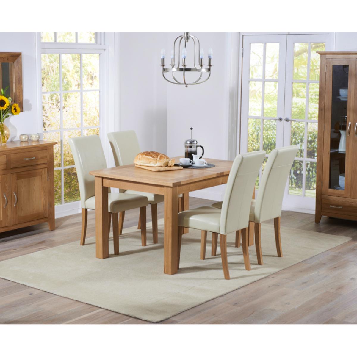 Cheadle 120cm Oak Extending Dining Table with Albany Chairs – image 2