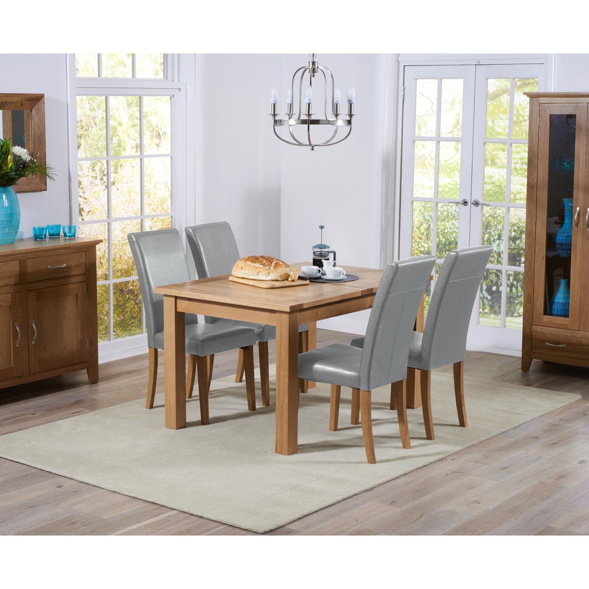Cheadle 120cm Oak Extending Dining Table with Albany Chairs – image 3