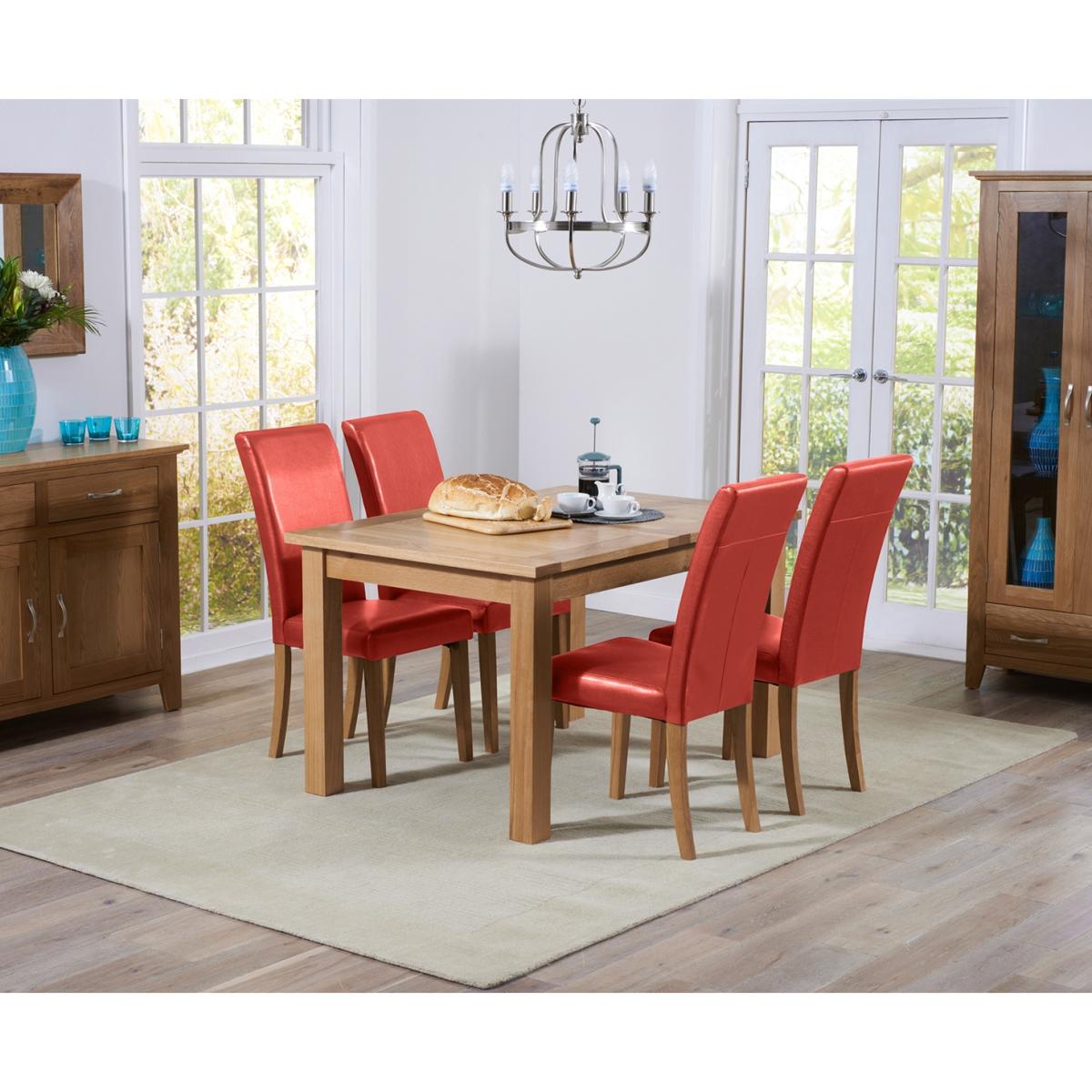 Cheadle 120cm Oak Extending Dining Table with Albany Chairs – image 4