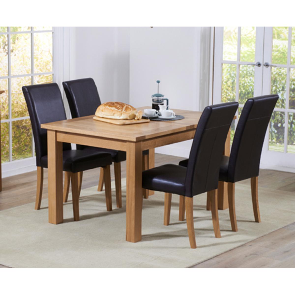 Cheadle 120cm Oak Extending Dining Table with Albany Chairs – image 1