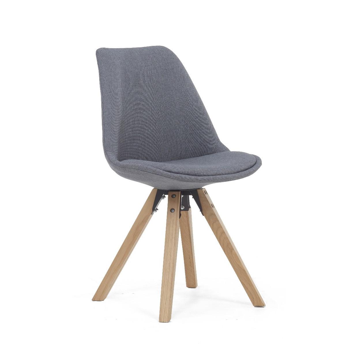 Oscar Dark Grey Fabric Square Leg Dining Chairs - Dark Grey – image 3
